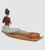 Meditate Adult Yoga Sculpture Polyresin Material Non Slip Felt Base
