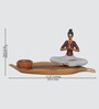 Meditate Adult Yoga Sculpture Polyresin Material Non Slip Felt Base