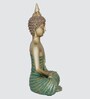 Meditating Buddha Sculpture Polyresin Geometric Shape Human Face