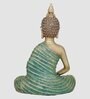 Meditating Buddha Sculpture Polyresin Geometric Shape Human Face
