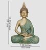 Meditating Buddha Sculpture Polyresin Geometric Shape Human Face