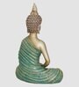 Meditating Buddha Sculpture Polyresin Geometric Shape Human Face