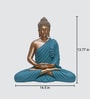 Meditative Buddha  Polyresin  Ocean Blue  Water Resistant