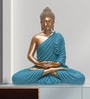 Meditative Buddha  Polyresin  Ocean Blue  Water Resistant