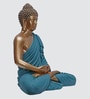 Meditative Buddha  Polyresin  Ocean Blue  Water Resistant