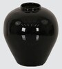 Mini Ceramic Vase  Black  Sleek Finish  Durable Design