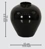 Mini Ceramic Vase  Black  Sleek Finish  Durable Design