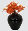 Mini Ceramic Vase  Black  Sleek Finish  Durable Design