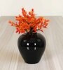 Mini Ceramic Vase  Black  Sleek Finish  Durable Design