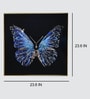 Sparkling Butterfly Wall Frame  Black Background  MDF  Multicolor