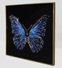 Sparkling Butterfly Wall Frame  Black Background  MDF  Multicolor