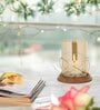 Steel Ring Candle Holder With Glass  Rings Design Frame  Detachable Glass
