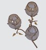 Twigs Design Multi Candle Holder Gold Finished Metal Stand Floral Design