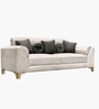 RoyalPlush Fabric Three Seater Sofa in Beige Colour
