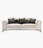 RoyalPlush Fabric Three Seater Sofa in Beige Colour