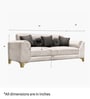 RoyalPlush Fabric Three Seater Sofa in Beige Colour