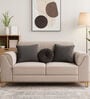 RoyalPlush Fabric Two Seater Sofa in Beige Colour