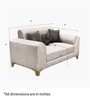 RoyalPlush Fabric Two Seater Sofa in Beige Colour