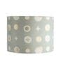 Roz Handcrafted Chancoal Wooden Floor Lamp with Printed Fabric Lampshade in Gold/Grey Color