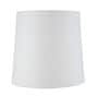 Roz Handcrafted Chancoal Wooden Floor Lamp with Printed Fabric Lampshade in White Color