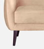 Rozaic Velvet 1 Seater Sofa in Cream Colour