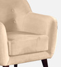 Rozaic Velvet 1 Seater Sofa in Cream Colour