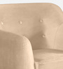 Rozaic Velvet 1 Seater Sofa in Cream Colour