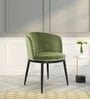 Rsaw Velvet Dining Chair in Green Colour