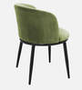 Rsaw Velvet Dining Chair in Green Colour