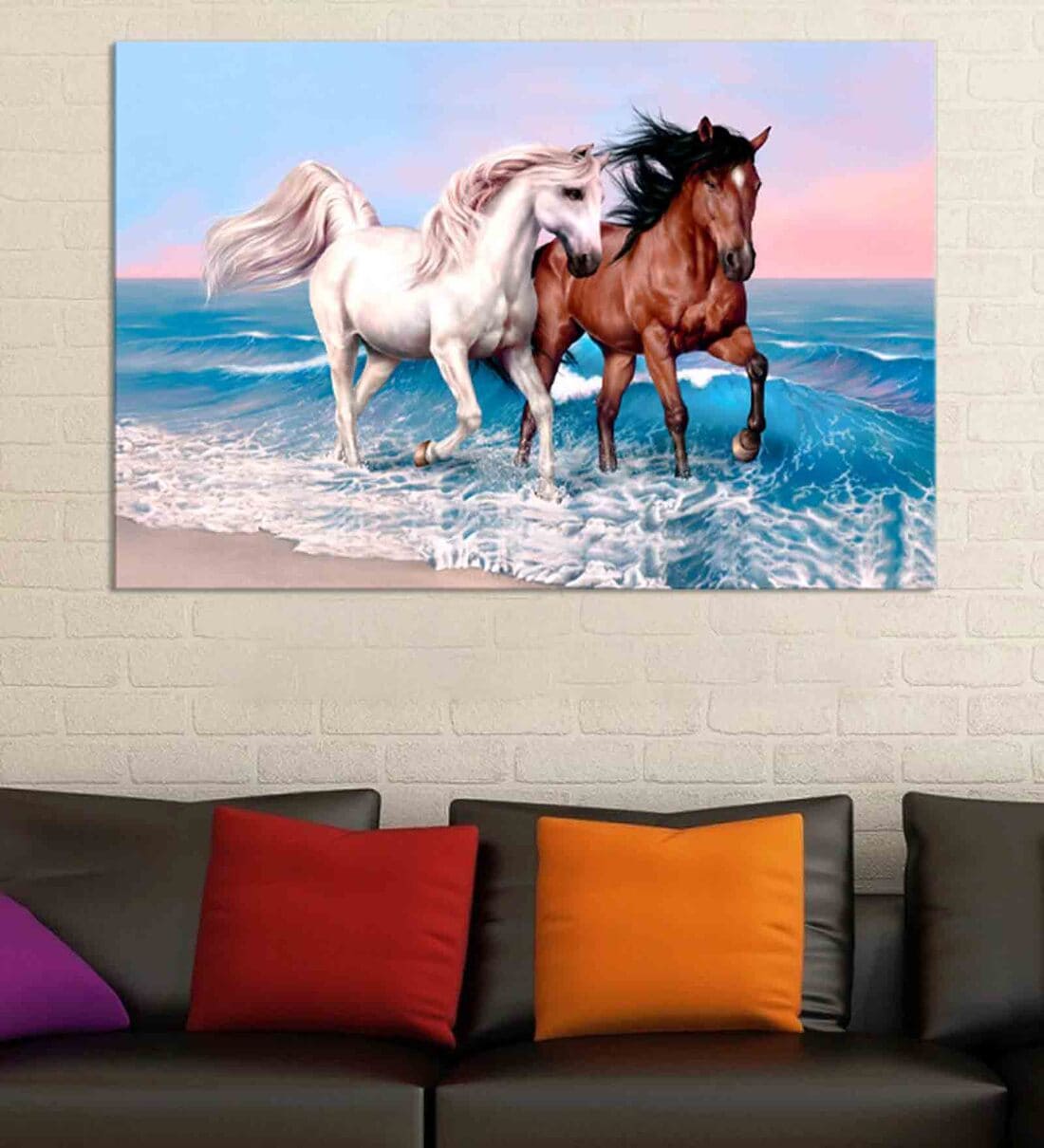 glass horse wall art