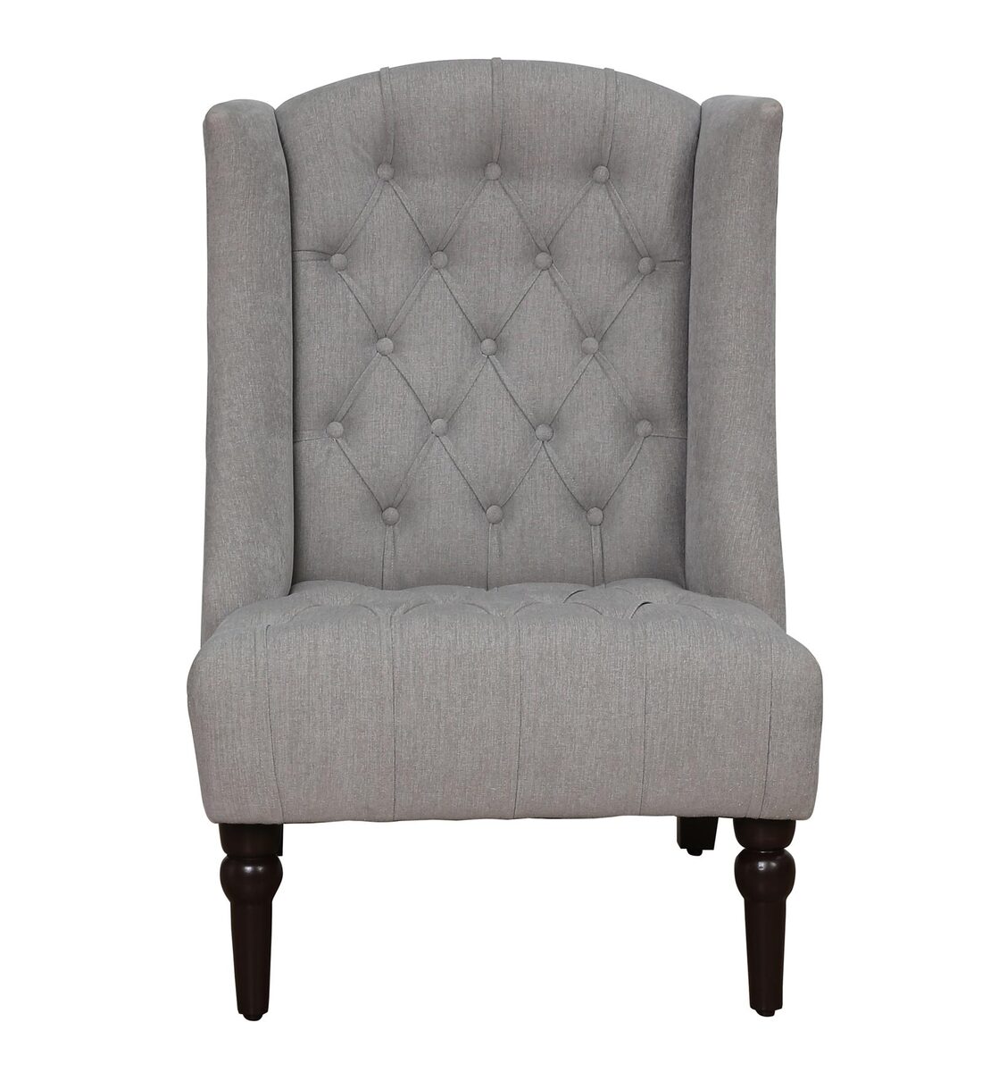 Buy Canklow Fabric Full Back Lounge Chair In Ash Grey Colour By