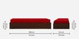 Rubik Pull-Out Sofa Cum Bed in Red Finish
