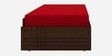 Rubik Pull-Out Sofa Cum Bed in Red Finish