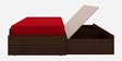 Rubik Pull-Out Sofa Cum Bed in Red Finish