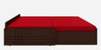 Rubik Pull-Out Sofa Cum Bed in Red Finish