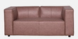 Rubix Leather 2 Seater Sofa in Brown Colour