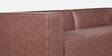 Rubix Leather 2 Seater Sofa in Brown Colour