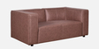 Rubix Leather 2 Seater Sofa in Brown Colour