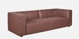 Rubix Leather 3 Seater Sofa in Brown Colour
