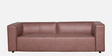 Rubix Leather 3 Seater Sofa in Brown Colour