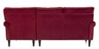 Ruse X Odyssey Velvet LHS Sectional Sofas in Red Colour