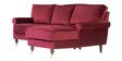 Ruse X Odyssey Velvet LHS Sectional Sofas in Red Colour