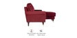 Ruse X Odyssey Velvet LHS Sectional Sofas in Red Colour