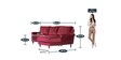 Ruse X Odyssey Velvet LHS Sectional Sofas in Red Colour