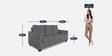 Russell Fabric Sofa Set in Grey Colour with (3+1+1) Combination