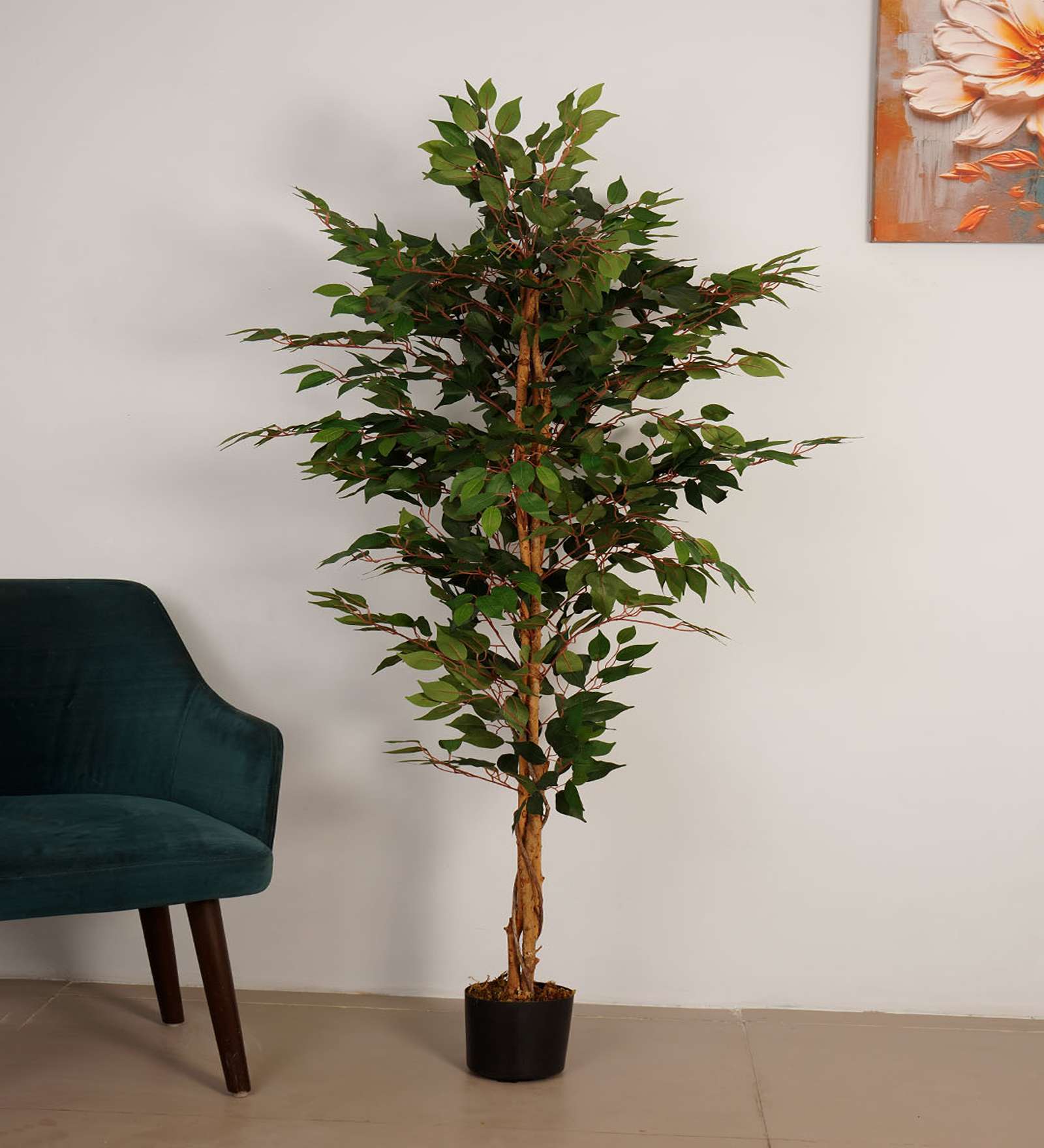 Artificial Rubber Plant 65Cm
