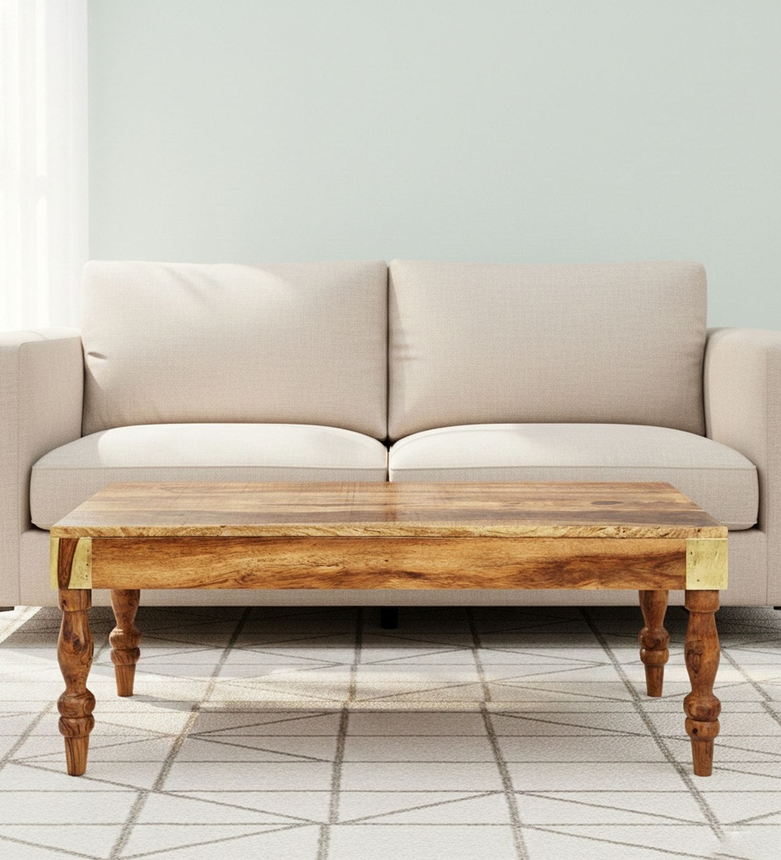 Rubi Coffee Table in Natural Wood Finish