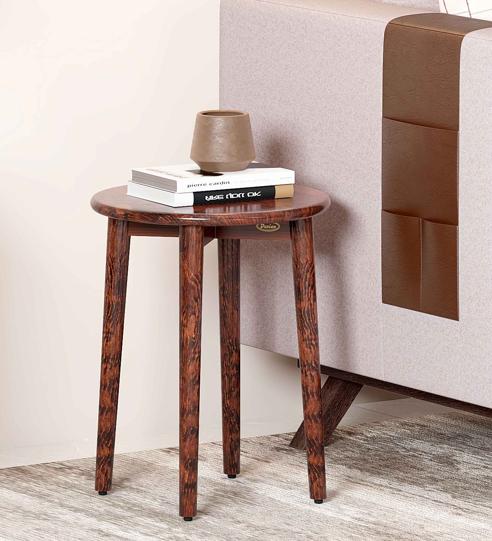 Rubik End Table In Brown Finish Rubik End Table In Brown Finish