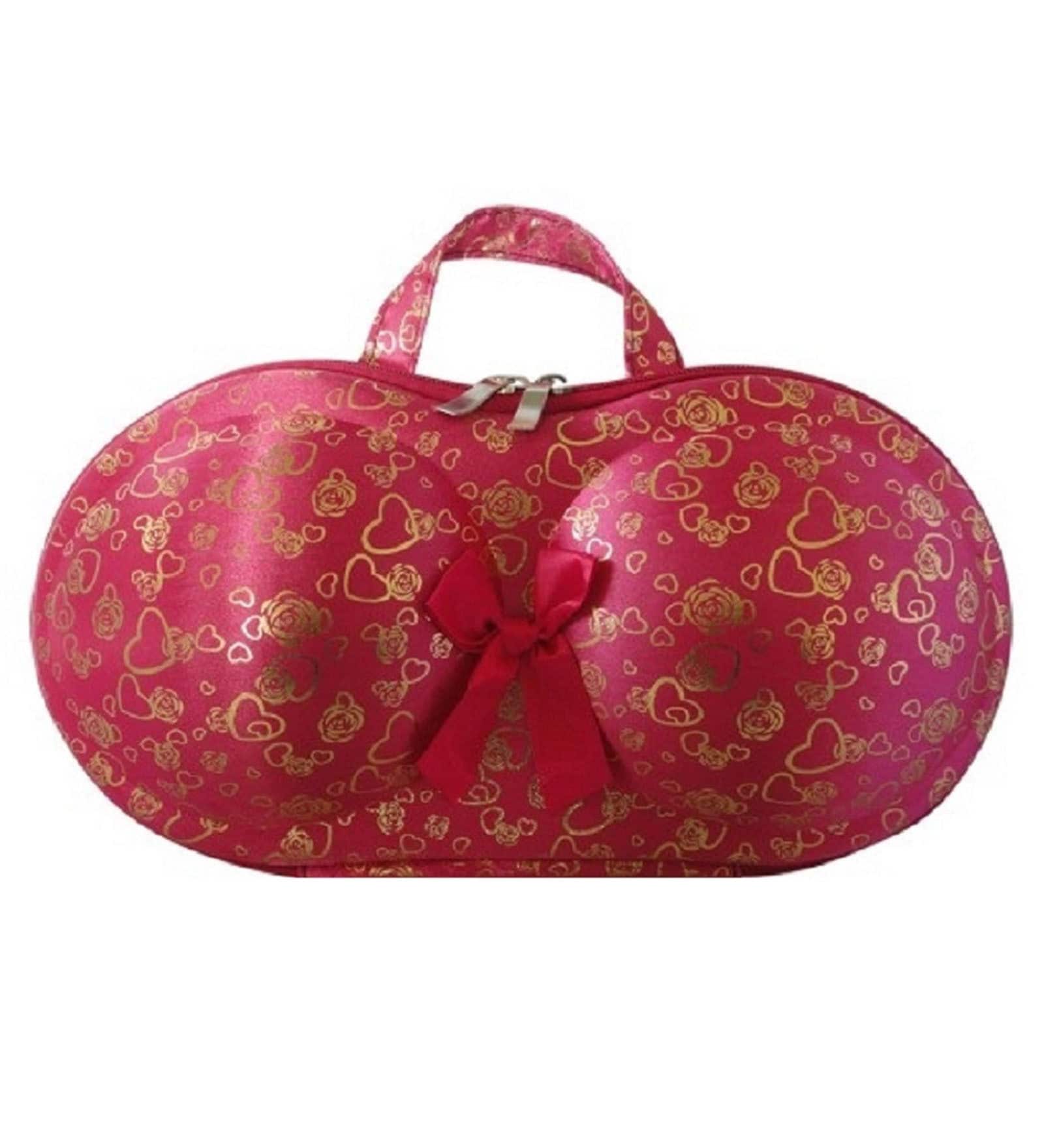 Buy Nylon Pink & Gold Lingerie Organiser by RUBY Online Innerwear Organisers Wardrobe