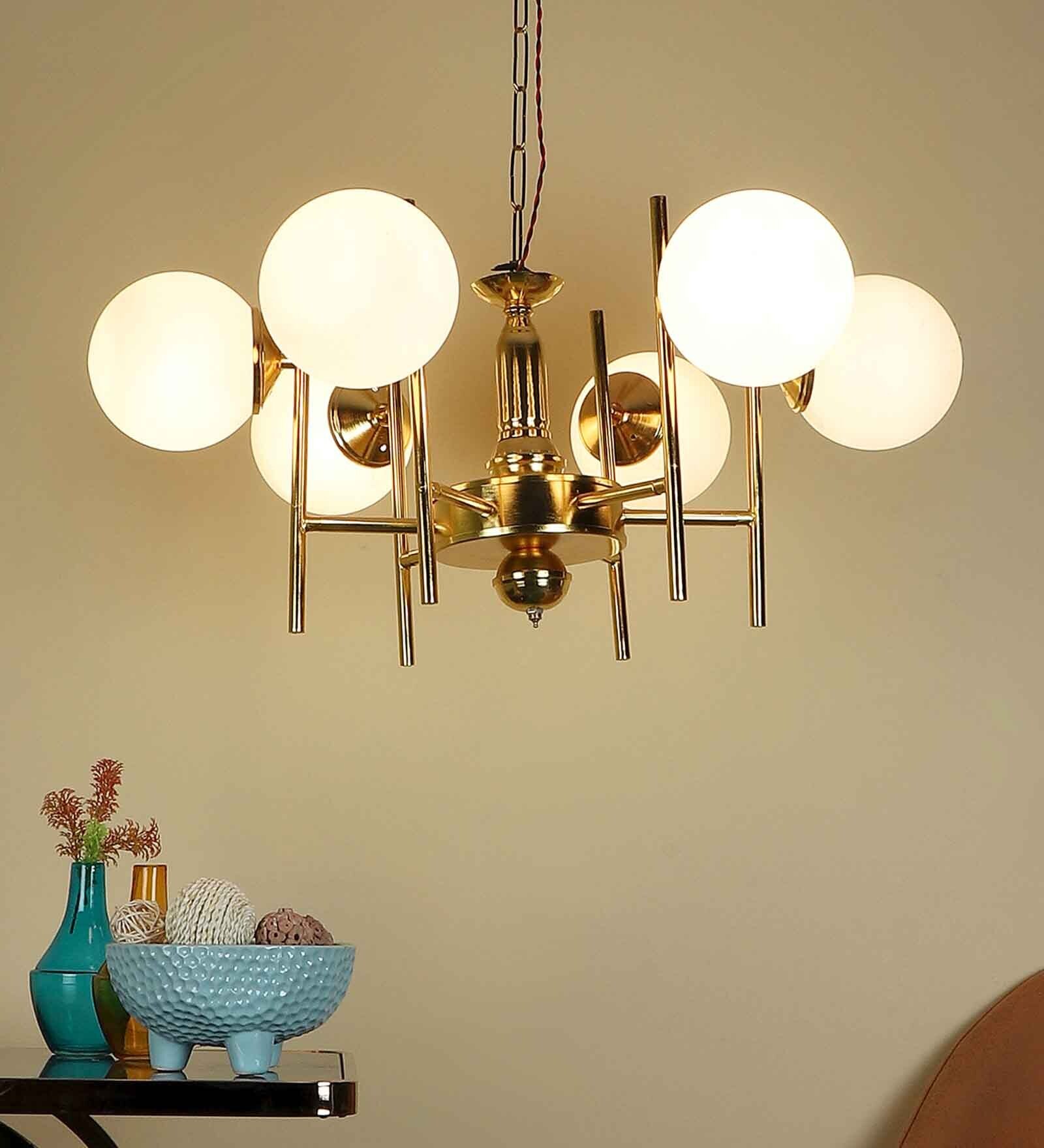 Buy Amalia Gold Iron Globe Chandelier at 37 OFF by Eliante by Jainsons